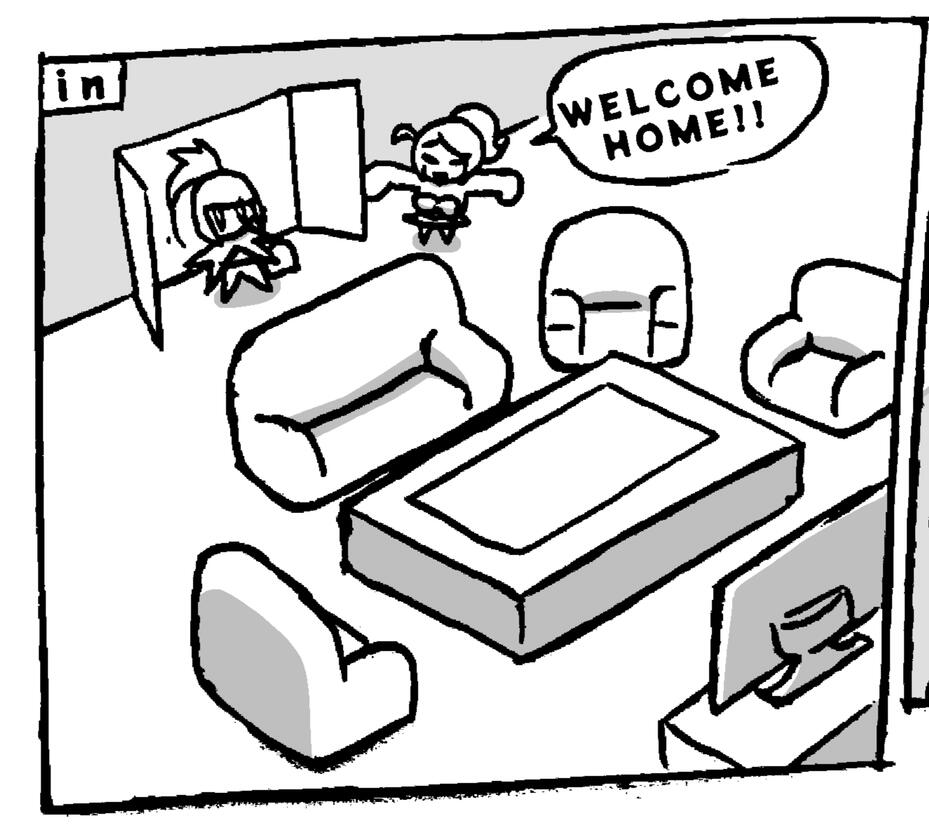 Home Mignya and Blue K at home